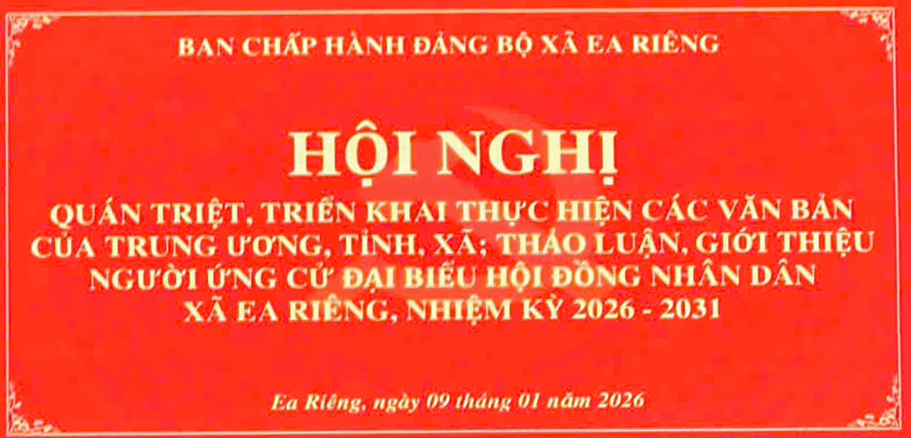 ĐẢNG ỦY XÃ EA RIÊNG TỔ CHỨC HỘI NGHỊ BAN CHẤP HÀNH ĐẢNG BỘ MỞ RỘNG NHIỆM KỲ 2026-2031